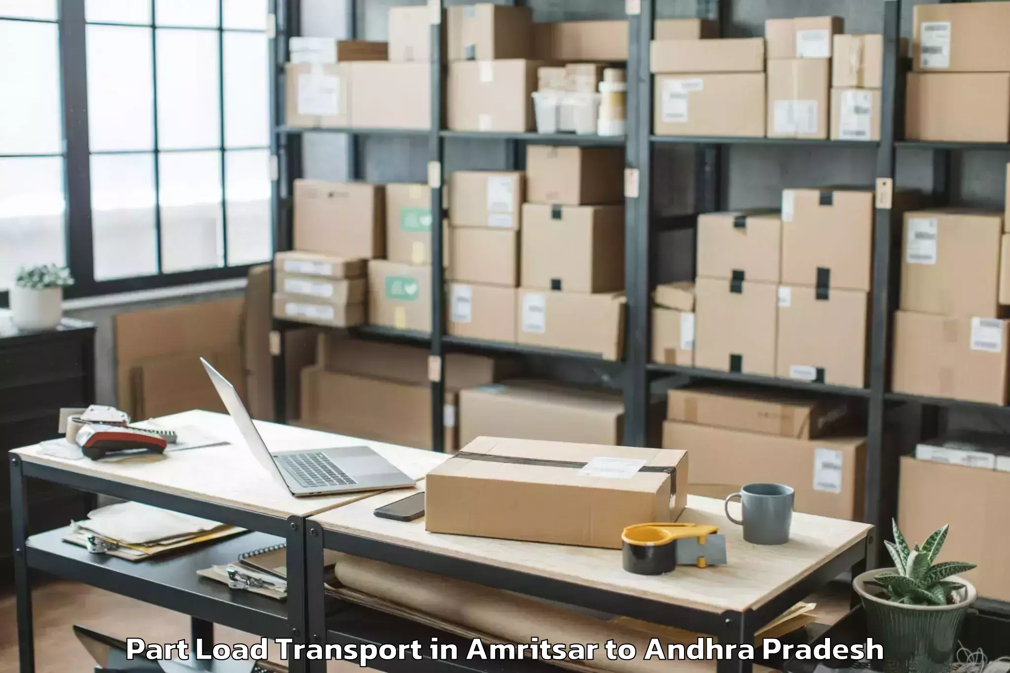 Professional Amritsar to Pedapadu Part Load Transport